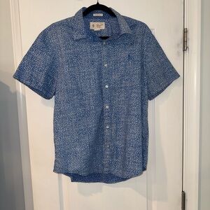 Original Penguin Blue Casual Button Down Shirt with Relaxed Fit